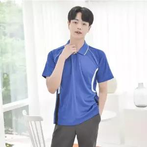 WL 교복몰 (긴팔가능) 쿨론 코발트라인 카라티셔츠 5컬러