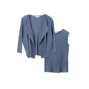 르포엠 [CJ단독][최초가139 900원] 루비엔 플리츠 이너 베스트+재킷 2종세트