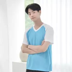 WL 교복몰 (쿨론원단) 기본 나그랑 브이넥 티셔츠 5컬러