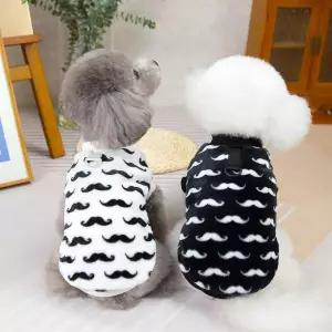 콧수염 패턴 애견 티셔츠 반려견티 외출 산책 강아지 강아지코트