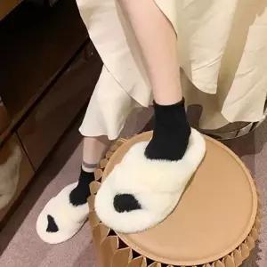 WL 여성 포근한 푹신한 겨울 보온 방한 털 슬리퍼 실내화