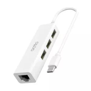 USB랜카드 엑토 C타입 유선 랜카드 USB 3포트 멀티허브 HUBL-04