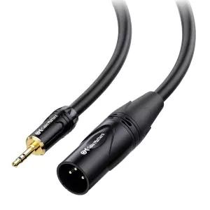 케이블 중요 3.5mm XLR - 3피트 남성 대 1/8인치 iPod MP3 플레이어 노트북 음성 녹음기 등과 호환 블랙