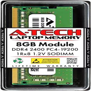 삼성 M471A1K43BB1-CRC용 A-Tech 8GB RAM 교체 DDR4 2400MHz PC4-19200 1Rx8 1.2V SODIMM 260핀 메모리