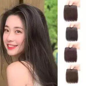 단발헤어피스 똑딱이 옆 뒷 앞 머리 가발 단발 정수리 헤어 피스 핀