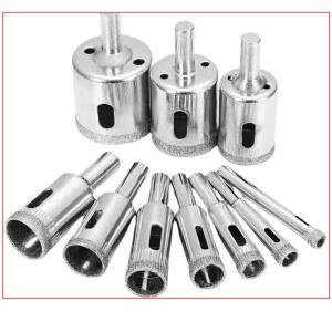 10pcs/15pcs 3 50mm 다이아몬드 코팅 구멍 톱 코어 드릴 비트 도자기 타일 대리석 유리 세라믹 절단 도구