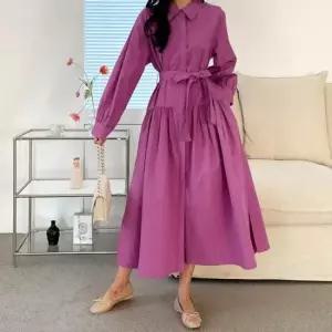 99사이즈 루즈핏 안나 긴팔 롱 원피스 ha24315