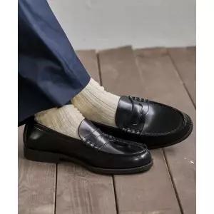 HARUTA 남성용 소가죽 페니로퍼 HS-906_BLACK