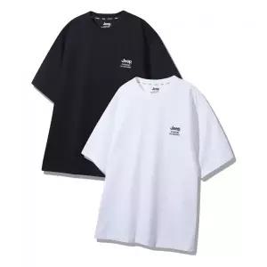 JEEP [2PACK] 190g 싱글 에어그램 반팔 티셔츠 (JR5TSU159BK)