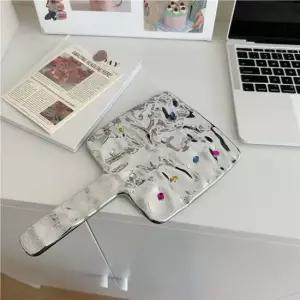 왜곡없는손거울 휴대용 다이아몬드 사각 대형 블링블링거울
