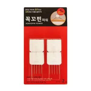 우일 VBZ691L2 다용도 벽지핀 일자형 4개입 1P 벽후크 행거