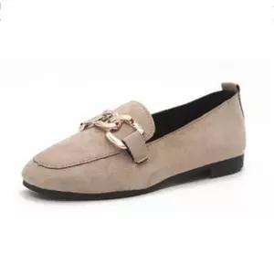 골드 체인 장식 포인트 여성 로퍼 여자구두 플랫슈즈