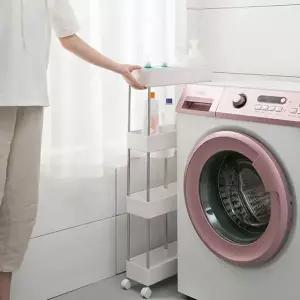 이동식 KBR281T6 틈새선반 스틸 4단 14cm 거실 바퀴