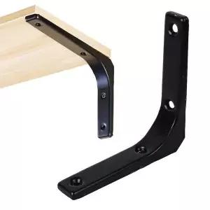 받침대 FRE544C9 브라켓 블랙 선반받침대 벽선반 100x100mm ㄱ