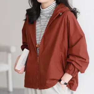 여자 가을 캐주얼 후드 점퍼 순면 코트 야구 슬림핏 DUCHI3