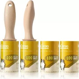 반려동물 털을 위한 HapChron 보푸라기 롤러 400매/2개 손잡이 제거제는 먼지 및 기타 넘어 옷 가구 카펫