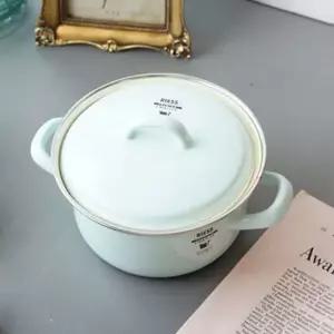 오스트리아 RIESS 리엔츠 법랑 냄비 블루 소 14cm 양수 법랑