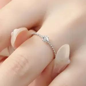 (비쥬홀릭) 실버925 백금도금 플라워 오픈링 은반지 오픈반지