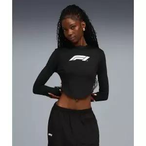 매장정품 푸마 PUMA F1 레이싱 롱슬리브 코르셋 탑 - 블랙 633044-01 694968