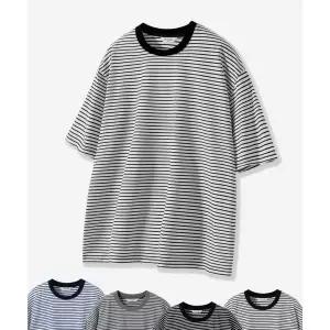 BRENSON 루즈핏 스트라이프 반팔티 4Color 200369