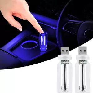 PCS 레트로 자동차 램프 2개 플러그인 USB 실내등 전구 LED 실내 분위기등 휴대용 미니 조명 침실 복도