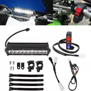 USB 소켓 충전기가 있는 CRF110 KLX110 TTR110 YZ250F용 모터파티 플러그 플레이 LED 라이트 바 키트 60W