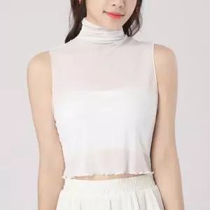 페이크블라우스 터틀넥 카라 시스루 이너웨어 셔츠