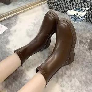 캐주얼 미들부츠 데일리 룩 갈색 여성부츠 패션장화