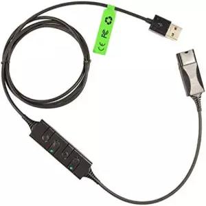 콜센터 헤드셋 모든 컴퓨터 노트북 VOIP 소프트폰에 Plantronic QD 커넥터 플러그와 호환되는 음소거 볼륨