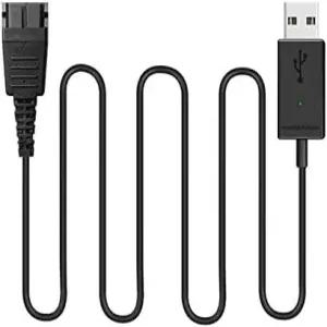 자브라 퀵 디스커넥트 QD 유선 헤드셋과 호환되는 보이스조이 USB 어댑터 PC 노트북 컴퓨터 및 소프트폰에