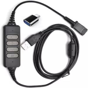 DA80 USB QD 어댑터 201852-01/02 Plantronics 코드 헤드셋과 호환 H-시리즈 EncorePro H251/261N HW510V