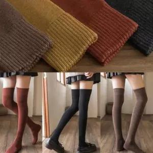 가을겨울양말 여자 겨울 패션 코디 흘러내리지 않는 니트 반스타킹
