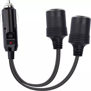 12V 듀얼 시가 라이터 어댑터 1구에서 차량용 분배기 소켓 15A 퓨즈 내장 18AWG 연장 코드 충전기 스플리터