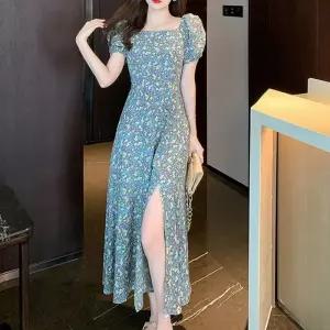 [라일리여성의류] Rly 여름원피스 퍼프소매 여성원피스 A라인 스판원피