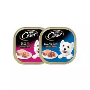 시저 닭고기100g 9개+쇠고기와 참치 100g 9개