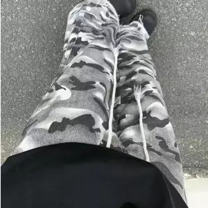 보니따스 바지 팬츠 면 남성용 빈티지 캐주얼 카무플라주 더러움 염색 우산 파괴 밑단 커플 힙합 스트레이