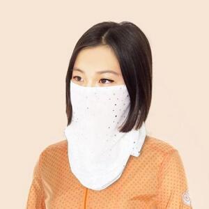 화이트 골프마스크 여름 목마스크 안면마스크 볼커버 자외선차단 스포츠마스크 숨쉬기편한 목커버