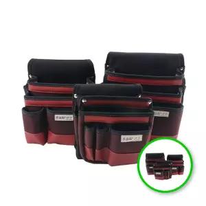 GC01 작업 못주머니 적색 공구집 허리 인조가죽 캔버스 휴대용 블랙베어 캠핑공구집 수공구가방 벨트형공구