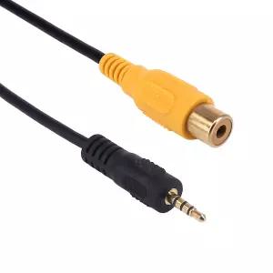 예워스 2.5mm RCA 케이블 골드 도금 AV-in Aux TRRS 남성 플러그 여성 오디오 어댑터 컨버터 코드 0.3m GPS