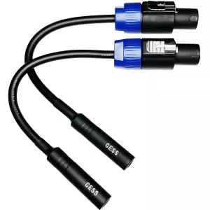 CNCESS ESS-025 1/4 TS 여성용 스피커 케이블 - 스피크온에서 6.35mm 모노 잭 어댑터 플러그 1/4인치에서
