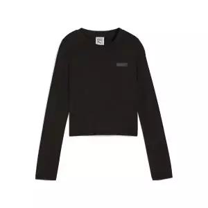 매장정품 푸마 PUMA x 로제 슬립 롱슬리브 티 - 블랙 633805-01 695632