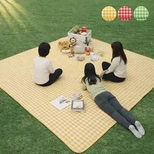 방수매트 돗자리 접이식 파우치형 체크패턴 나들이 캠핑 피크닉매트 대형 200x200cm