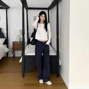 [다잇템] 여성용 옥스포드 바이오 면원단 넓은 팬츠