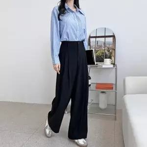 여자 데일리 하이웨이스트 루즈핏 와이드 슬랙스