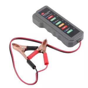 12V 차량용 배터리 테스터 15A 체크 교류 발전기 크랭킹 모니터 회색 25cm 케이블 포함 디지털 모터사이클