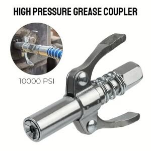 NPT1/8 그리스 건 커플러 10000PSI 듀얼 핸들 헤비 퀵 노즐 홈 휴대용 손 도구
