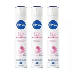니베아 데오드란트 스프레이 엑스트라 브라이트 200ml 3개
