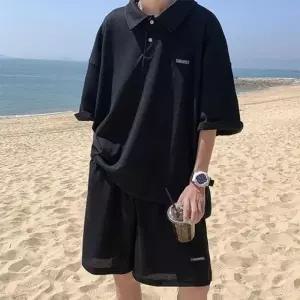 여름 오버핏 카라 반팔 티셔츠 셋업 여름티셔츠 오버핏반팔티 반팔티셔츠 데일리룩 패션반팔티