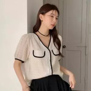 여성 여름 반팔 가디건 브이넥 시원한 얇은 상의 예쁜 니트 아우터 데일리 룩 여름 코디