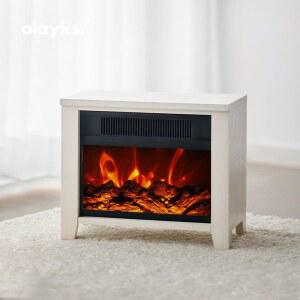olayks 인테리어전기벽난로 인테리어벽난로 히터 LED 3D 가정용 선반 에코 온풍기
